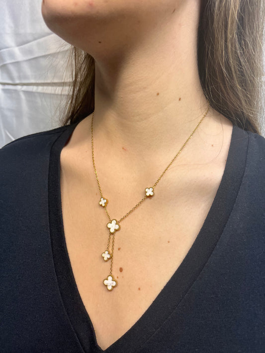 Collier Long Trèfle golden edition