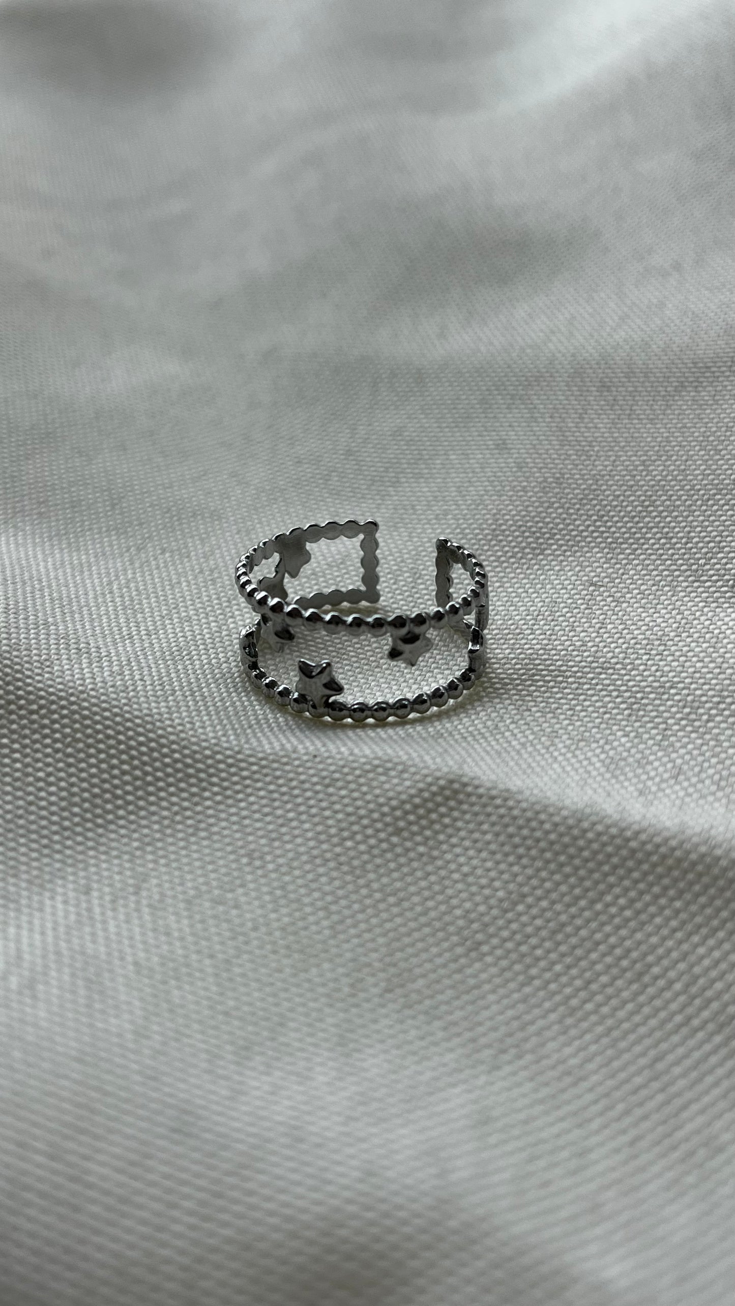 Bague vide à fond étoile