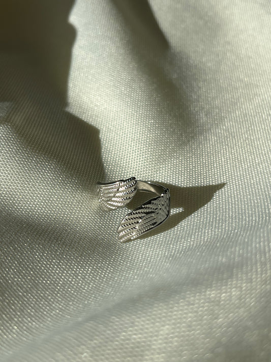 Bague aile d'ange argenté