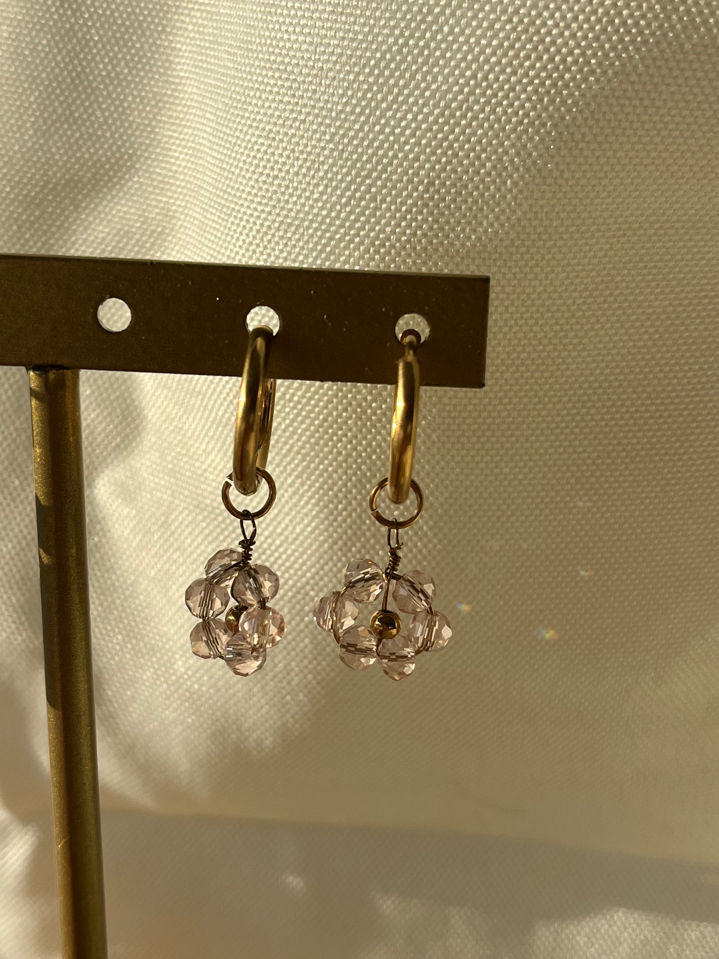 Boucles d'oreilles fleurs colorées