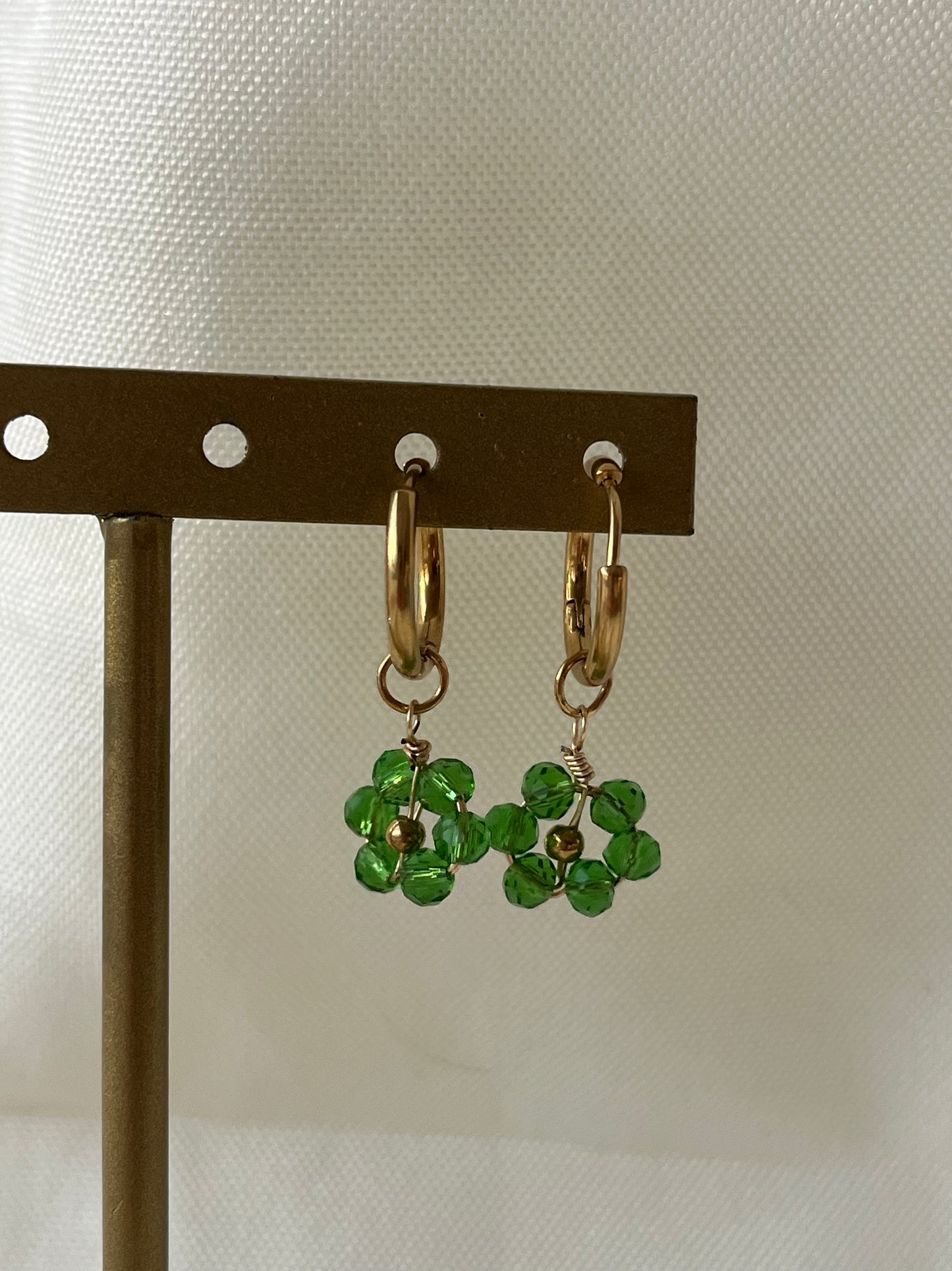 Boucles d'oreilles fleurs colorées