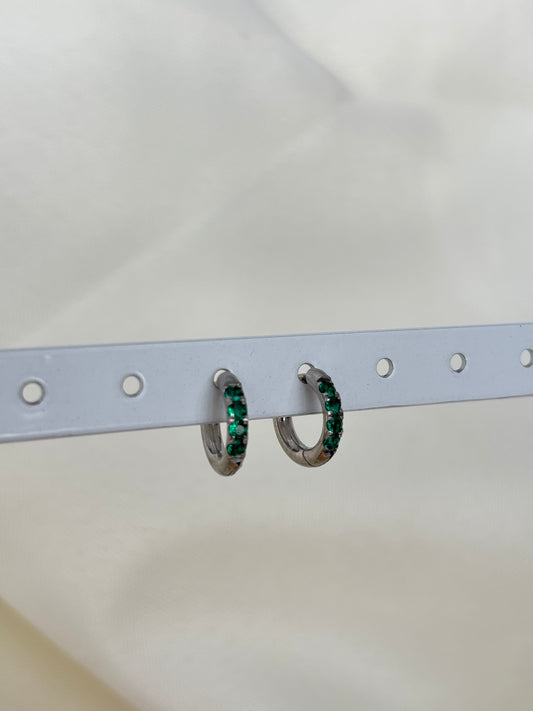 Boucles d'oreilles Zirconia vertes