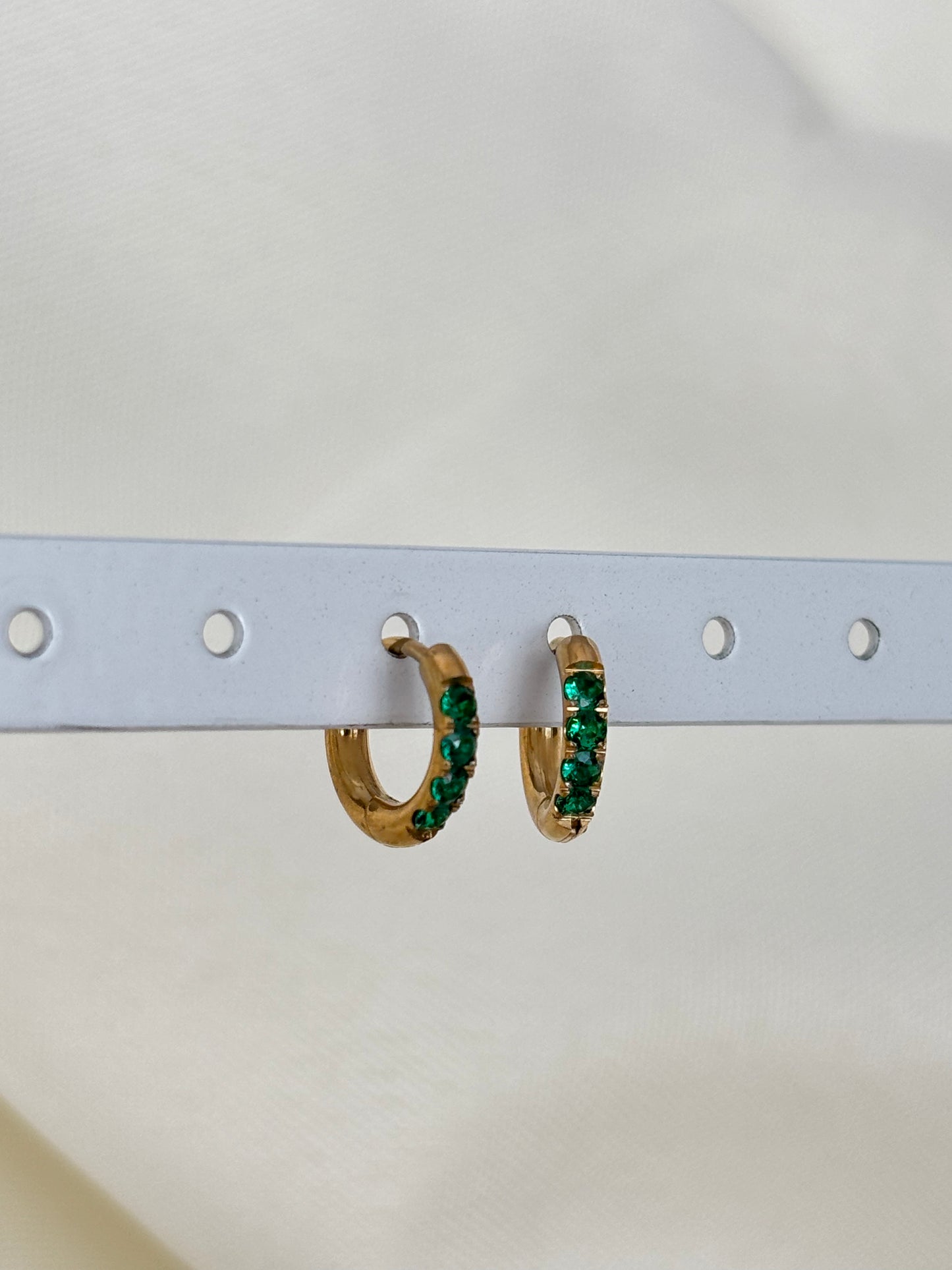 Boucles d'oreilles Zirconia vertes