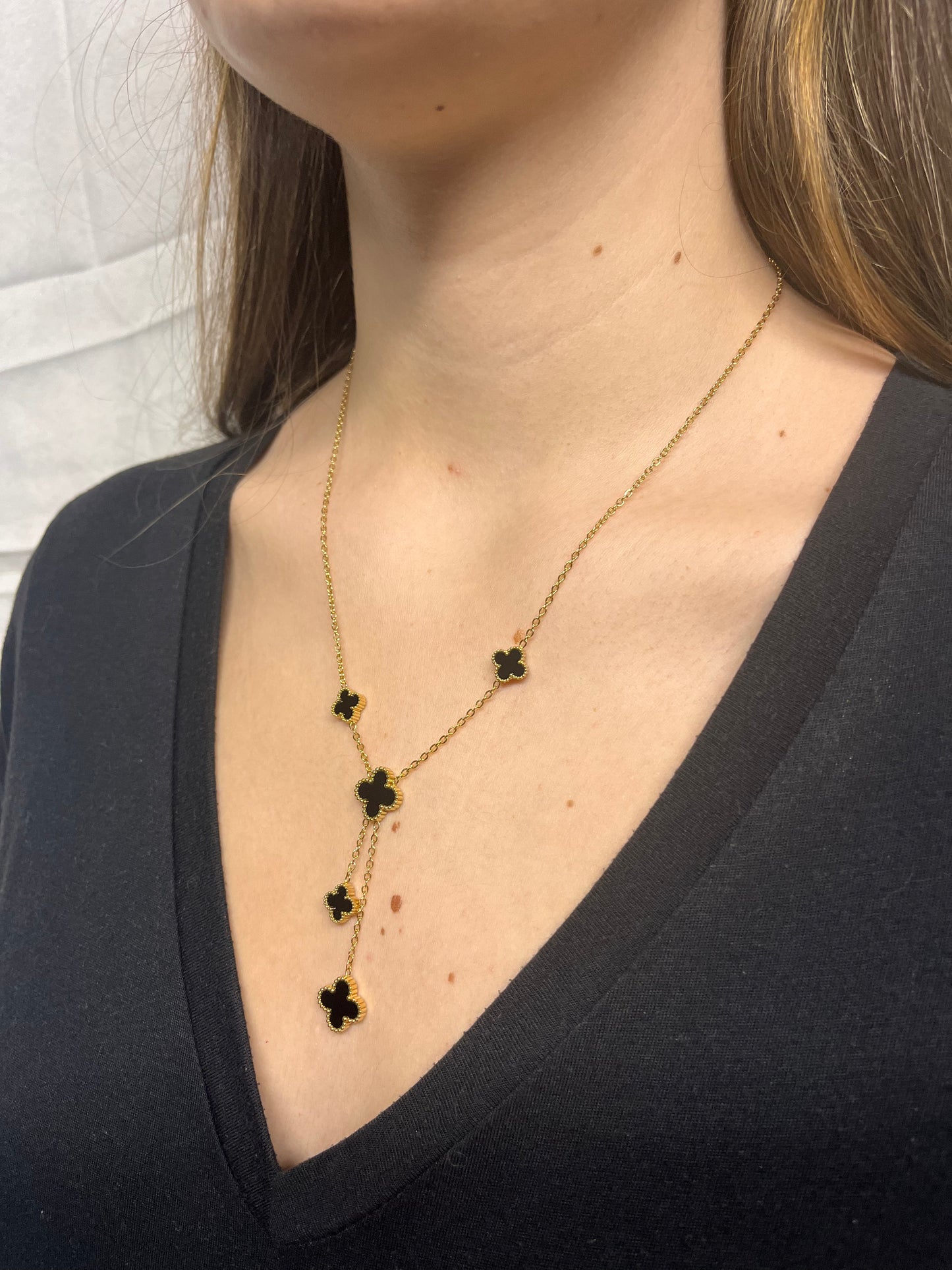 Collier Long Trèfle golden edition
