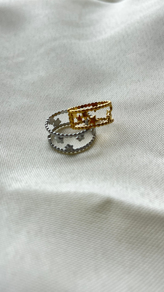 Bague vide à fond étoile